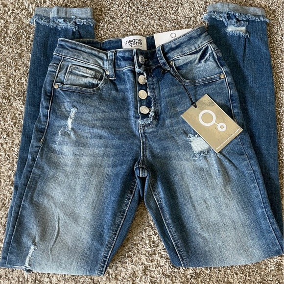 Insane Gene | Mid-Rise Ankle Skinny Button Fly Jeans | NWT - Picture 3 of 8